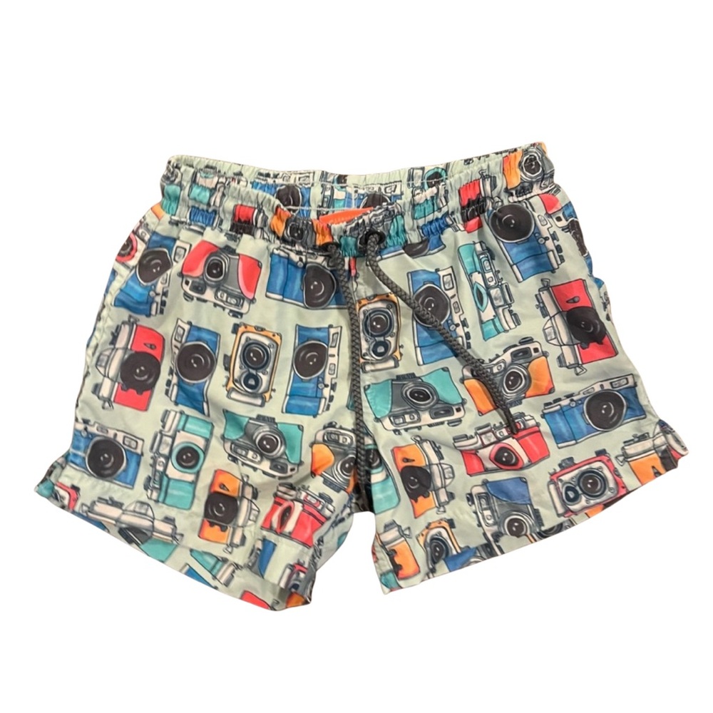 Sunuva Boys Camera swim trunks size 2/3 excellent condition barely worn
